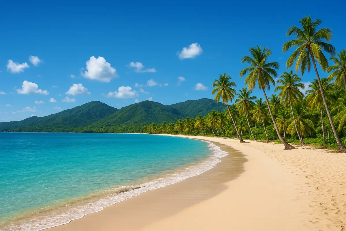 Playa Rincón en Samaná - una de las playas más hermosas del mundo con costa en forma de media luna
