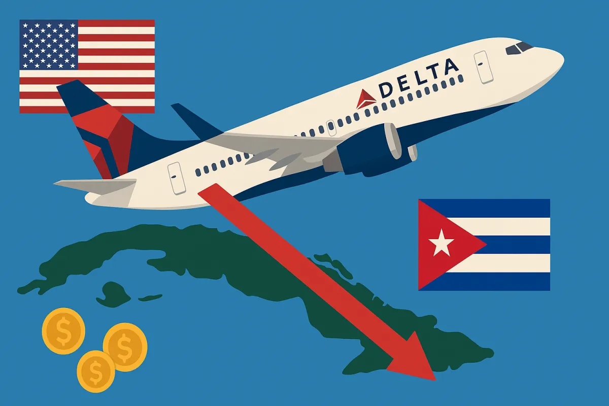 Delta suspende su operación regular a Cuba desde el 26 de octubre por baja rentabilidad